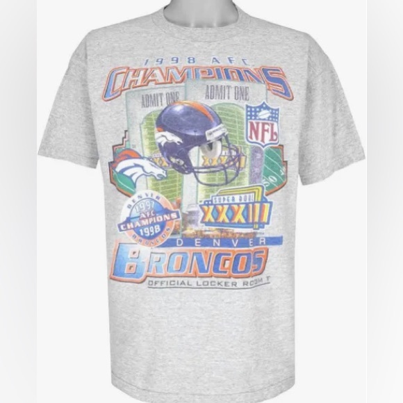 Vintage Denver Broncos NFL Champions T-Shirt 1998 - Picture 1 of 4